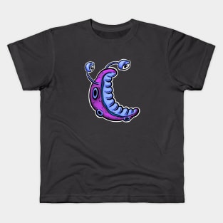 The Unhappy Slug Cartoon - Space Blue Kids T-Shirt